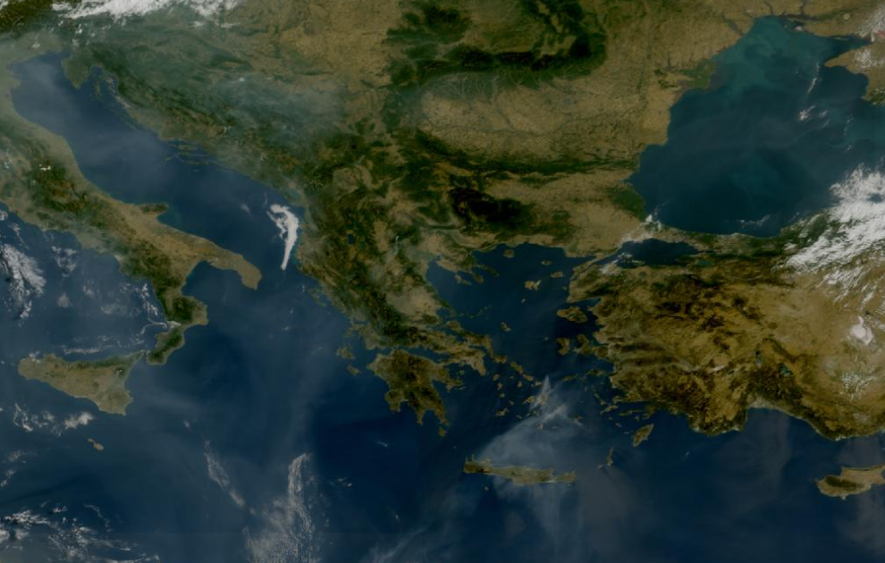 Τελευταία δορυφορική εικόνα νεφοκάλυψης