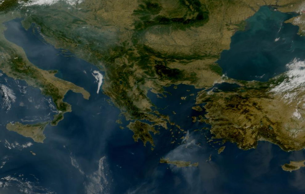Τελευταία δορυφορική εικόνα νεφοκάλυψης