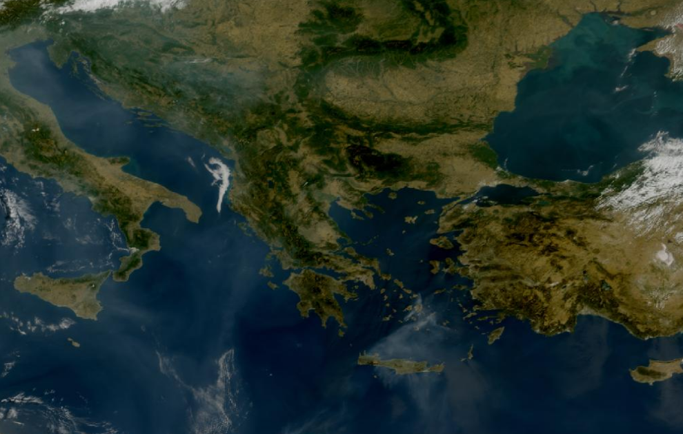 Τελευταία δορυφορική εικόνα νεφοκάλυψης