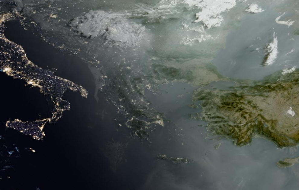 Τελευταία δορυφορική εικόνα νεφοκάλυψης
