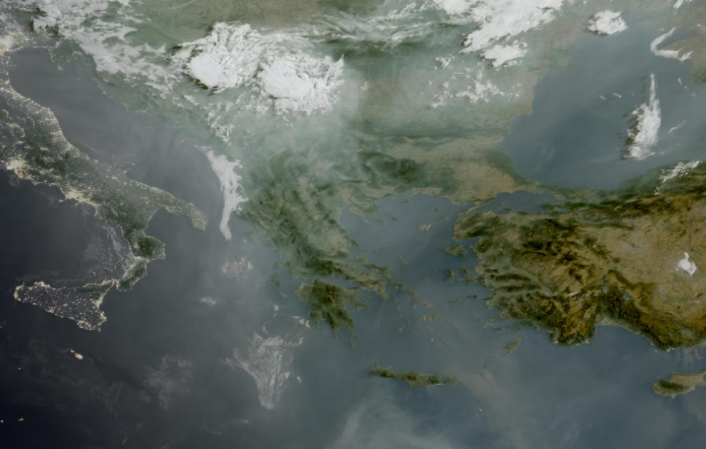 Τελευταία δορυφορική εικόνα νεφοκάλυψης