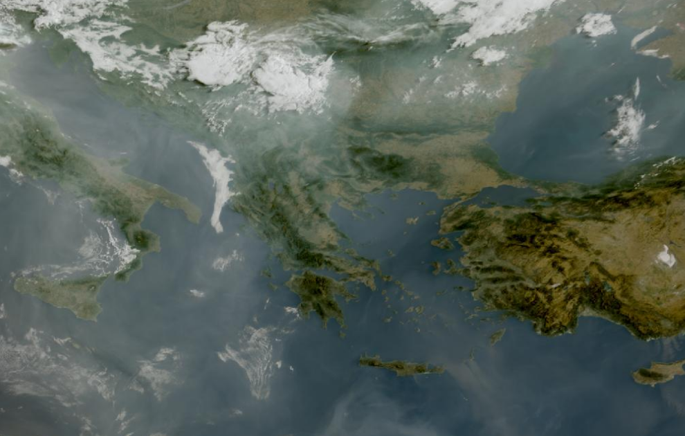 Τελευταία δορυφορική εικόνα νεφοκάλυψης