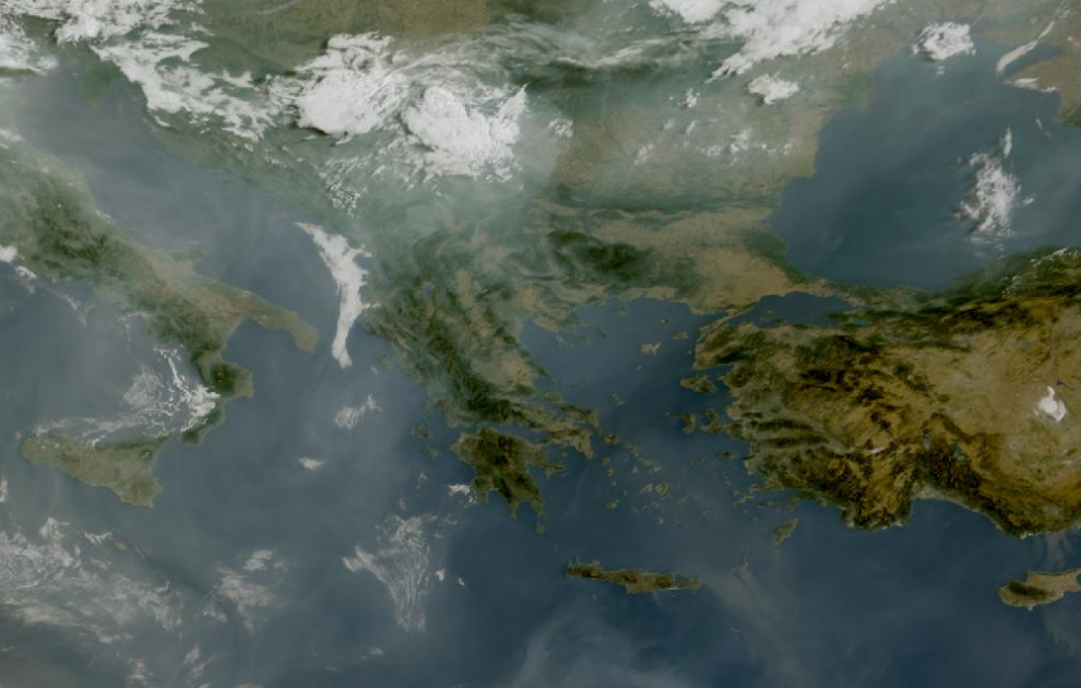 Τελευταία δορυφορική εικόνα νεφοκάλυψης