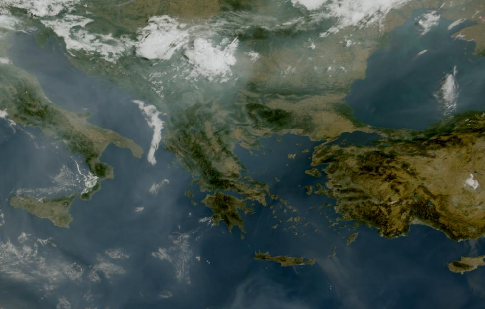 Τελευταία δορυφορική εικόνα νεφοκάλυψης