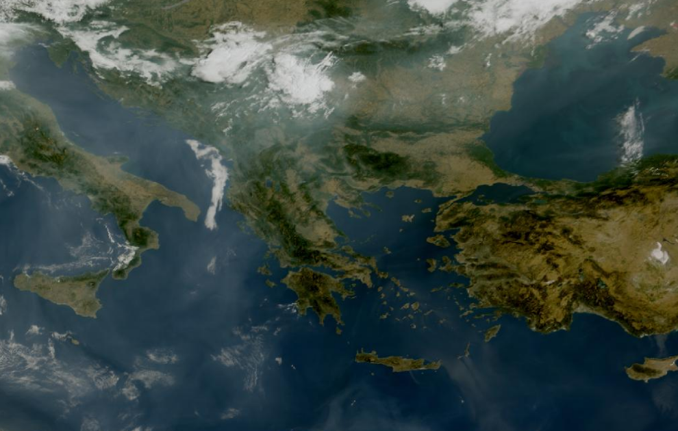 Τελευταία δορυφορική εικόνα νεφοκάλυψης