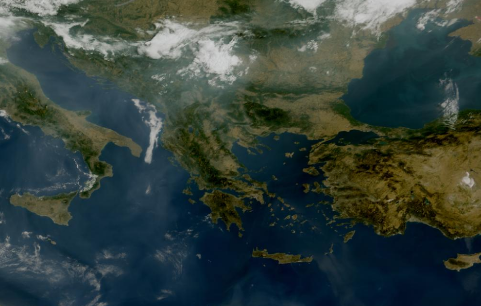 Τελευταία δορυφορική εικόνα νεφοκάλυψης