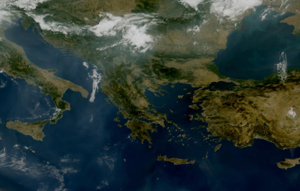 Τελευταία δορυφορική εικόνα νεφοκάλυψης
