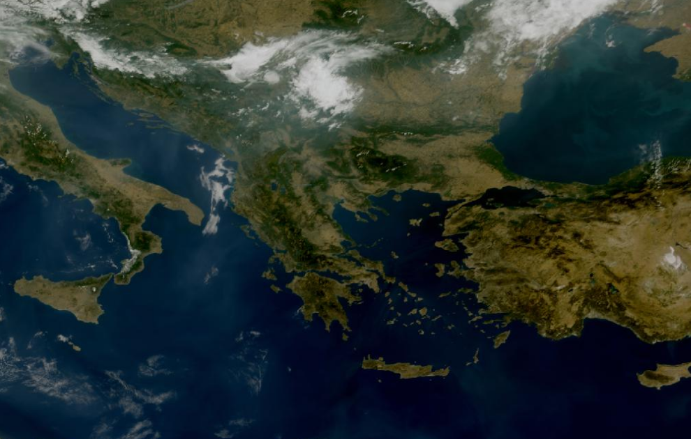 Τελευταία δορυφορική εικόνα νεφοκάλυψης