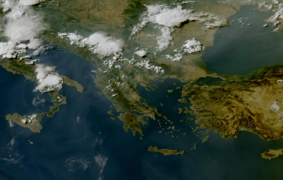 Τελευταία δορυφορική εικόνα νεφοκάλυψης