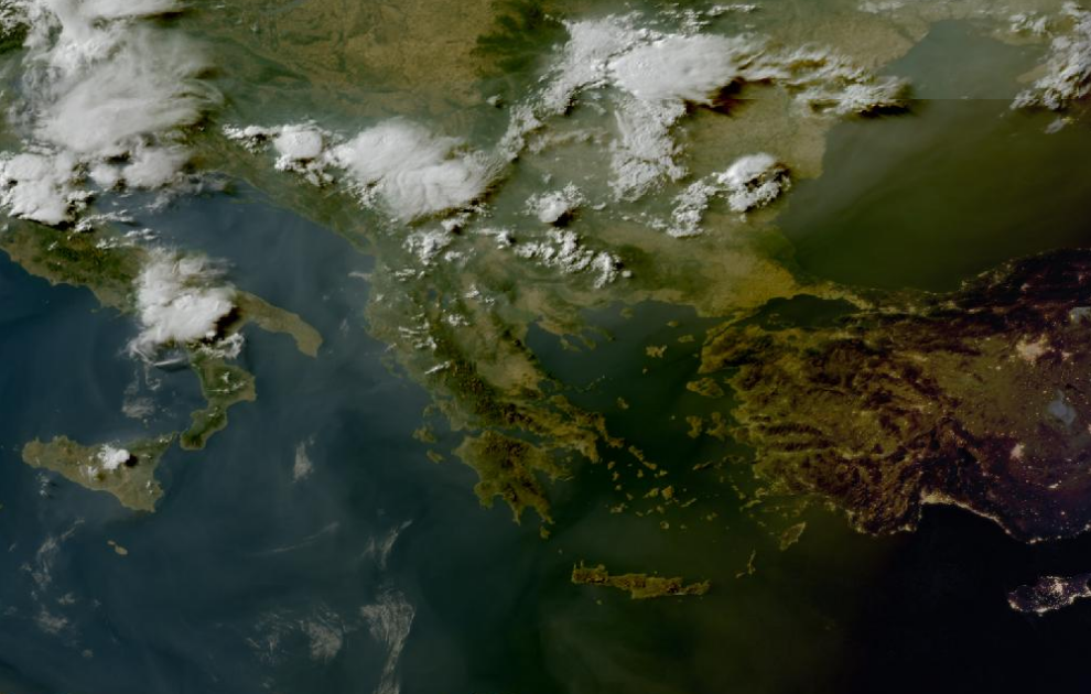 Τελευταία δορυφορική εικόνα νεφοκάλυψης