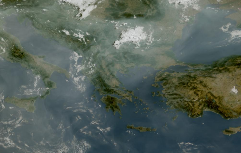 Τελευταία δορυφορική εικόνα νεφοκάλυψης