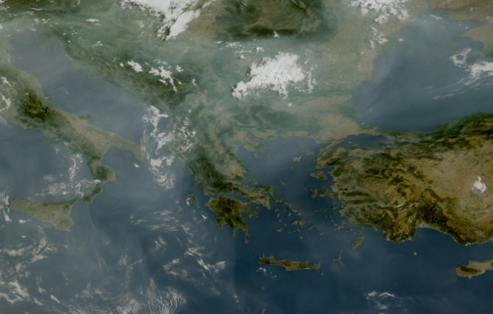 Τελευταία δορυφορική εικόνα νεφοκάλυψης