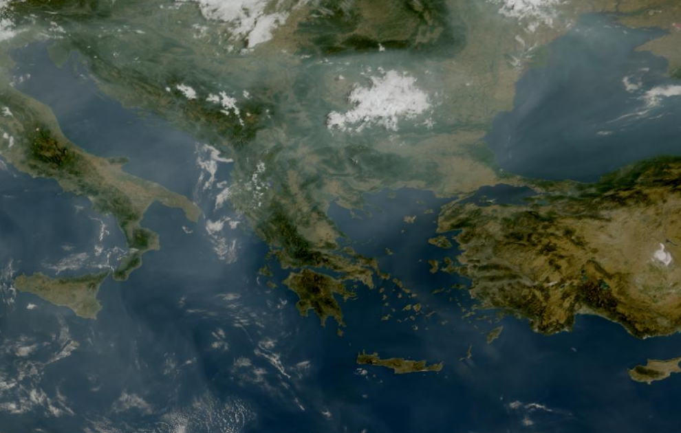Τελευταία δορυφορική εικόνα νεφοκάλυψης