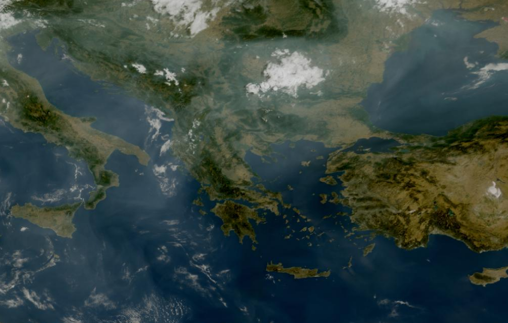 Τελευταία δορυφορική εικόνα νεφοκάλυψης