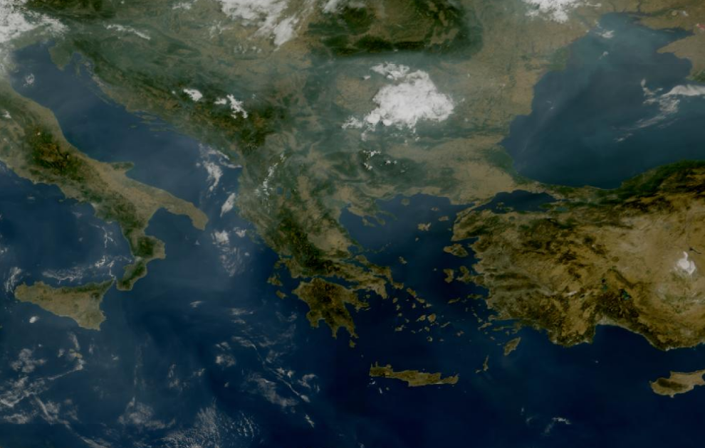 Τελευταία δορυφορική εικόνα νεφοκάλυψης