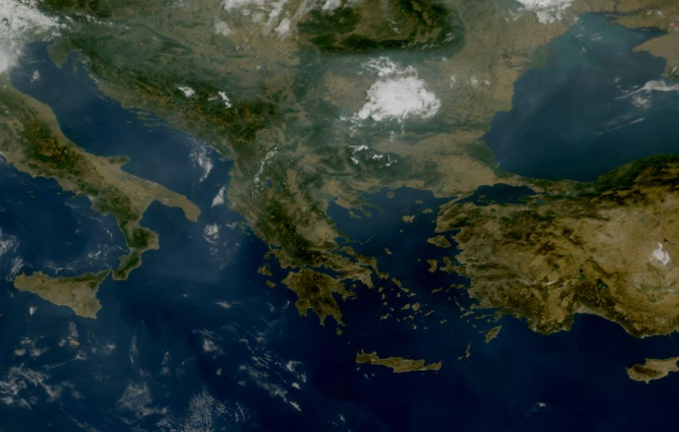 Τελευταία δορυφορική εικόνα νεφοκάλυψης