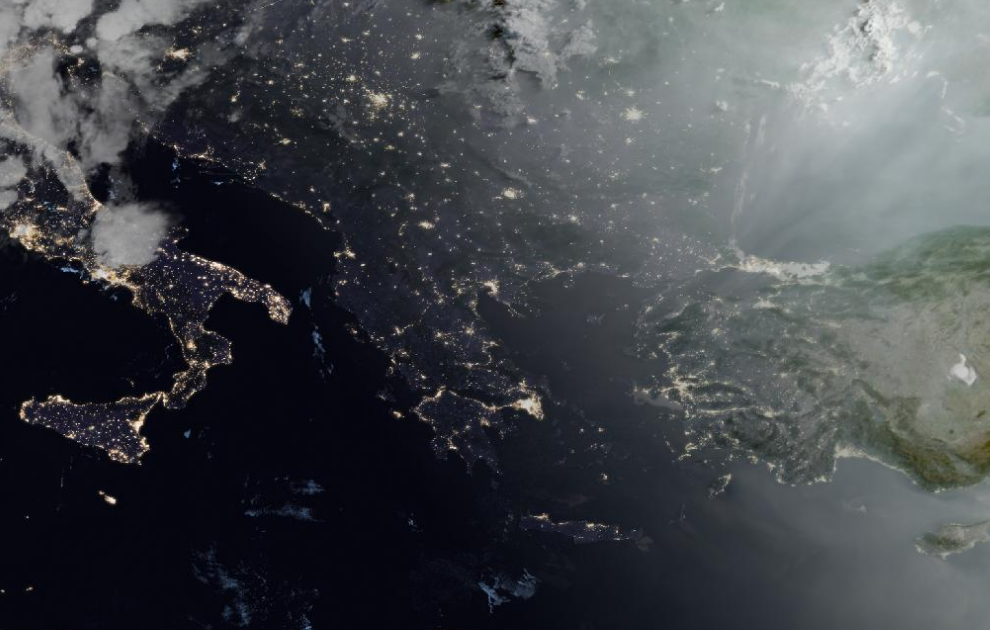 Τελευταία δορυφορική εικόνα νεφοκάλυψης