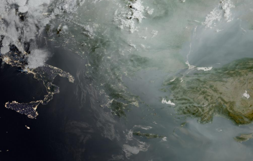 Τελευταία δορυφορική εικόνα νεφοκάλυψης