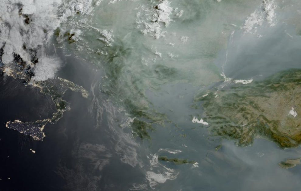 Τελευταία δορυφορική εικόνα νεφοκάλυψης