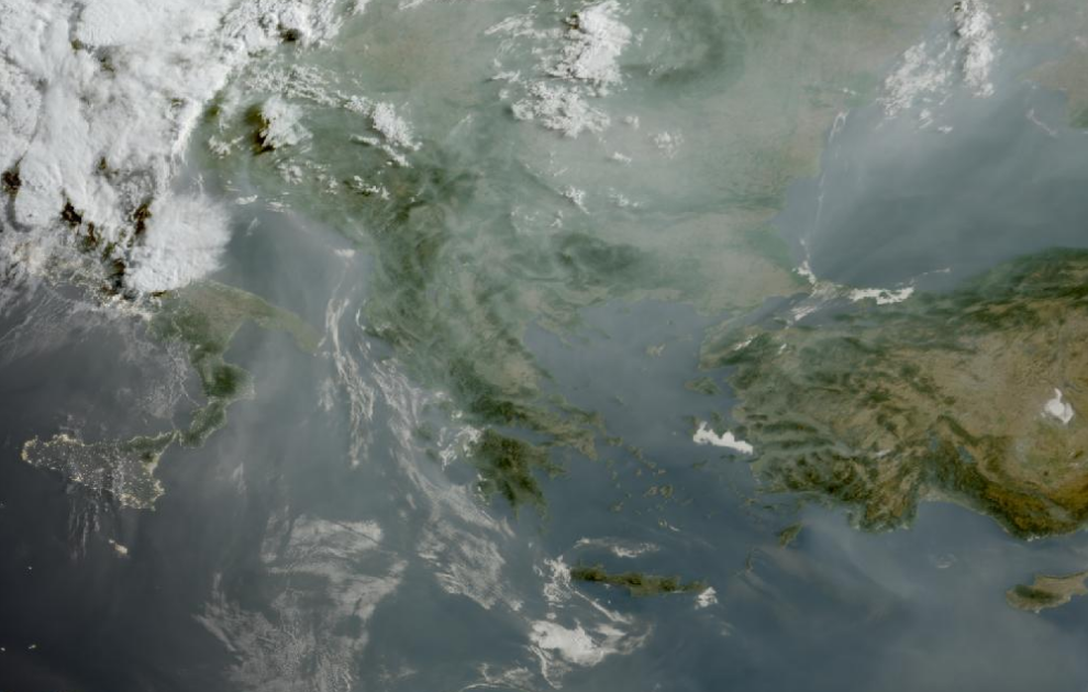 Τελευταία δορυφορική εικόνα νεφοκάλυψης