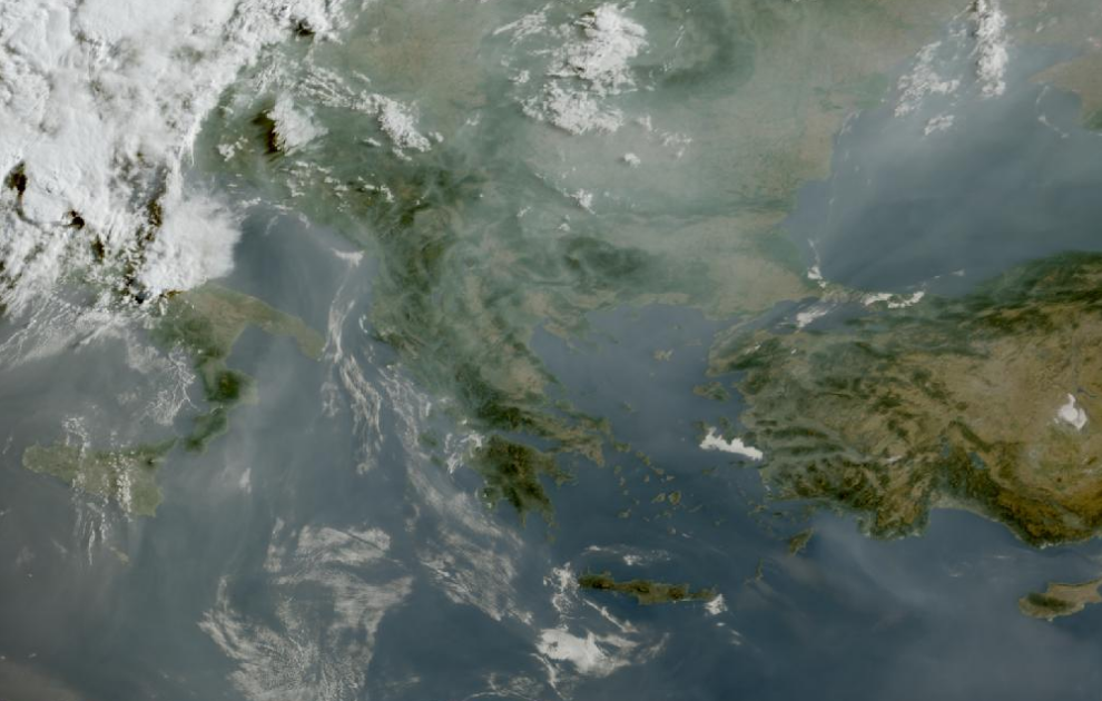 Τελευταία δορυφορική εικόνα νεφοκάλυψης
