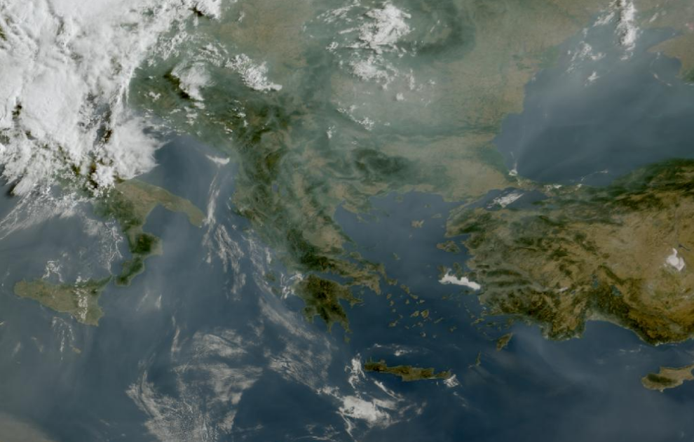 Τελευταία δορυφορική εικόνα νεφοκάλυψης