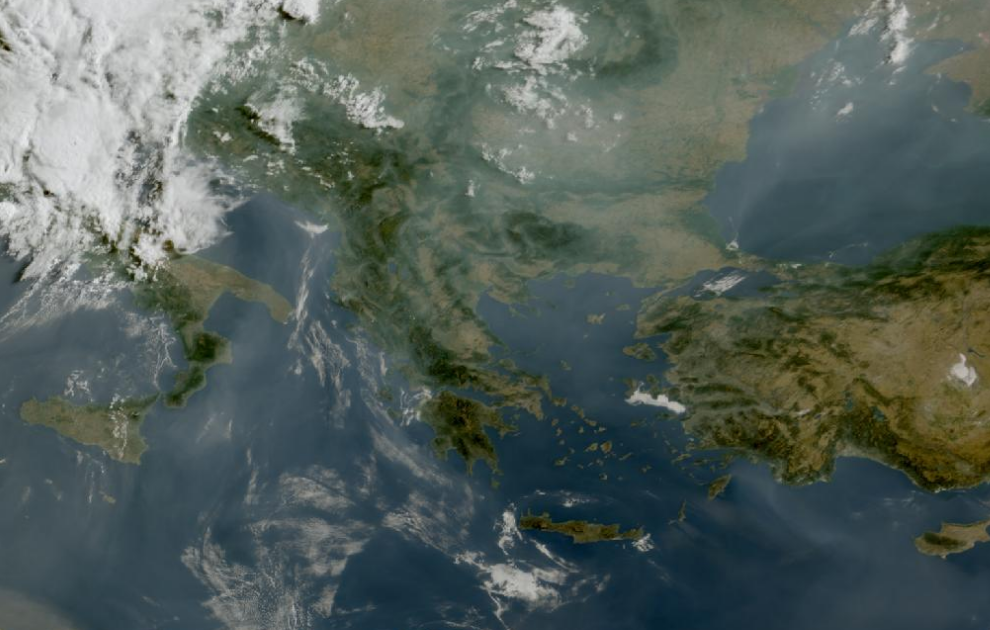 Τελευταία δορυφορική εικόνα νεφοκάλυψης