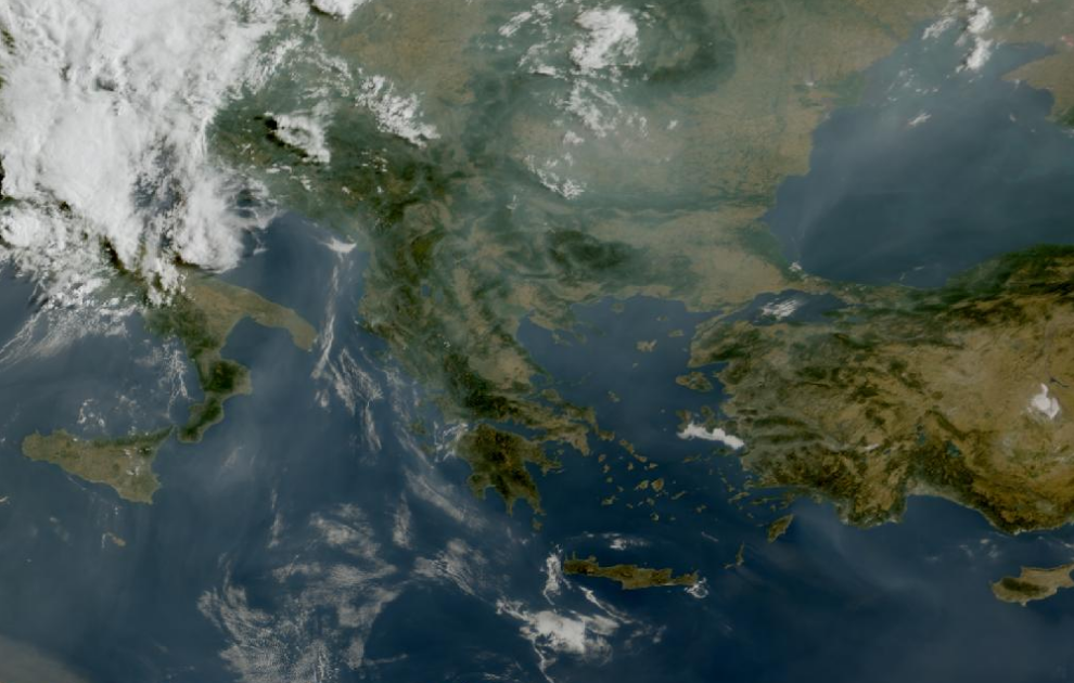 Τελευταία δορυφορική εικόνα νεφοκάλυψης