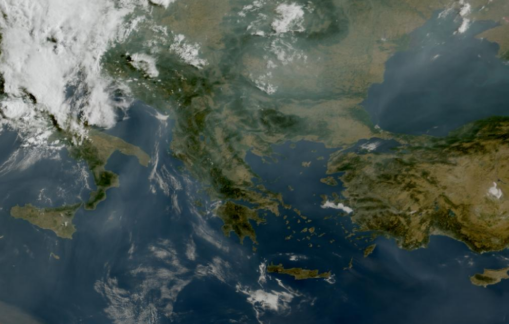 Τελευταία δορυφορική εικόνα νεφοκάλυψης