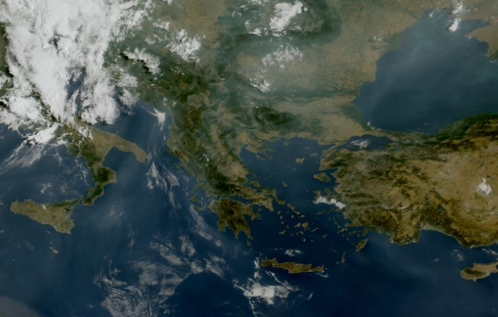 Τελευταία δορυφορική εικόνα νεφοκάλυψης