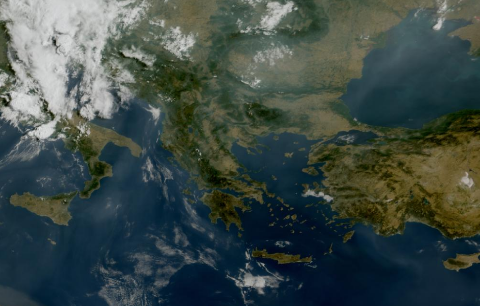 Τελευταία δορυφορική εικόνα νεφοκάλυψης