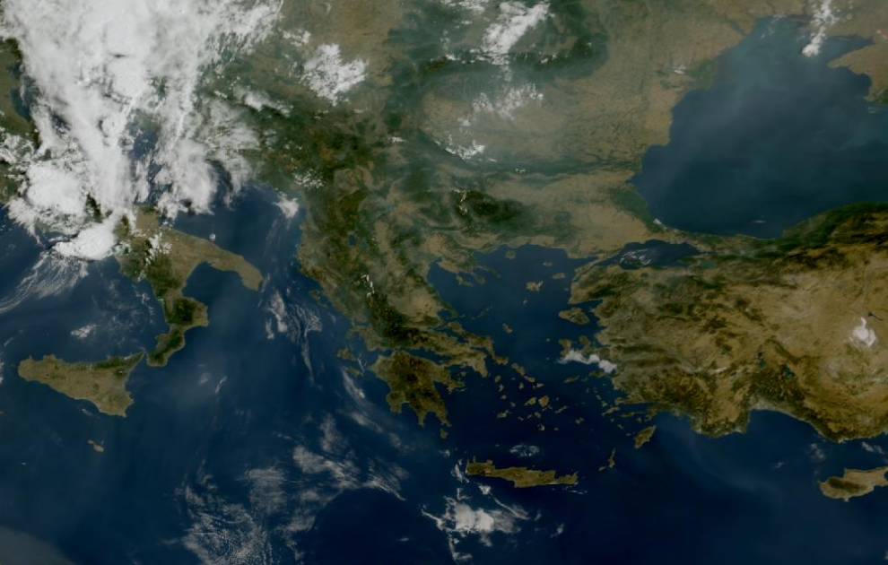 Τελευταία δορυφορική εικόνα νεφοκάλυψης