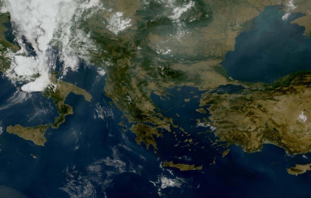 Τελευταία δορυφορική εικόνα νεφοκάλυψης