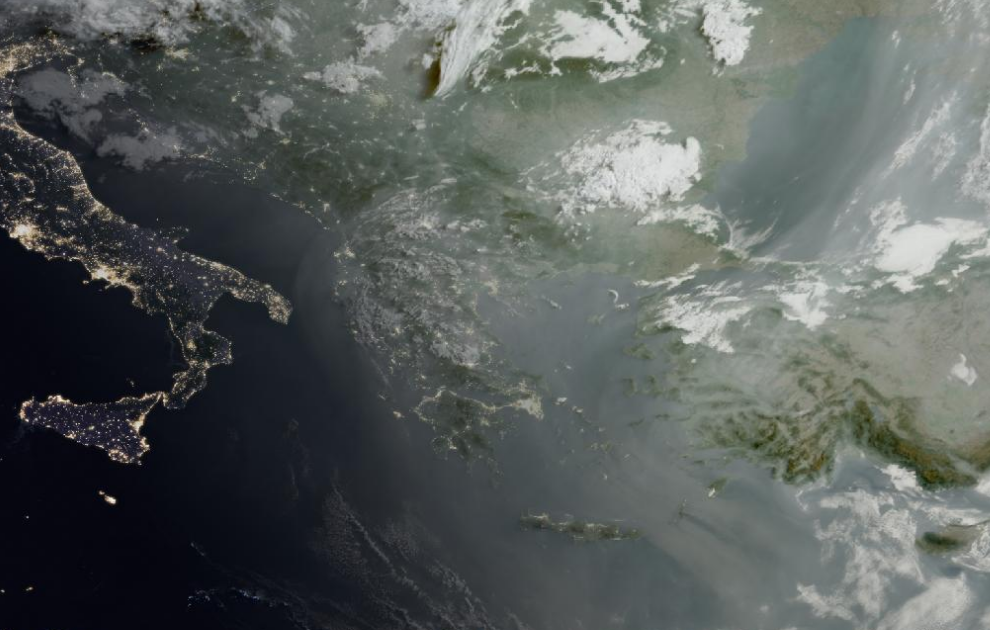 Τελευταία δορυφορική εικόνα νεφοκάλυψης