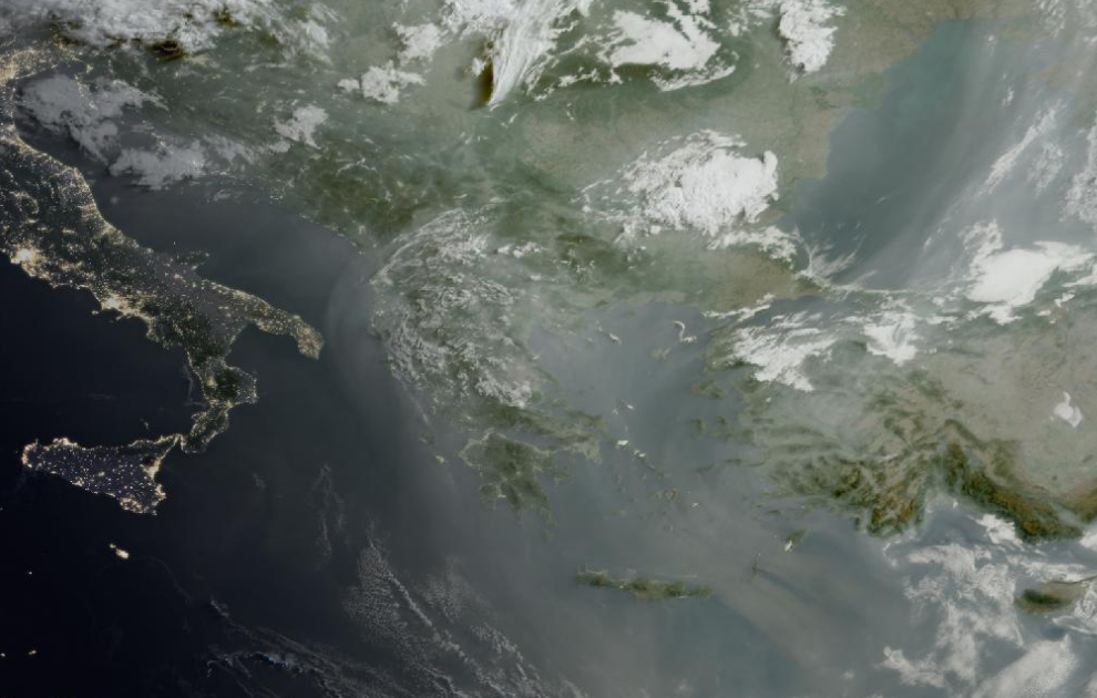Τελευταία δορυφορική εικόνα νεφοκάλυψης
