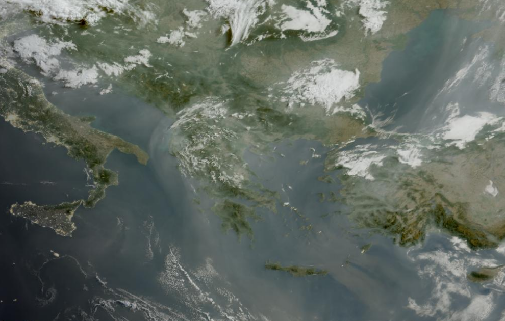 Τελευταία δορυφορική εικόνα νεφοκάλυψης