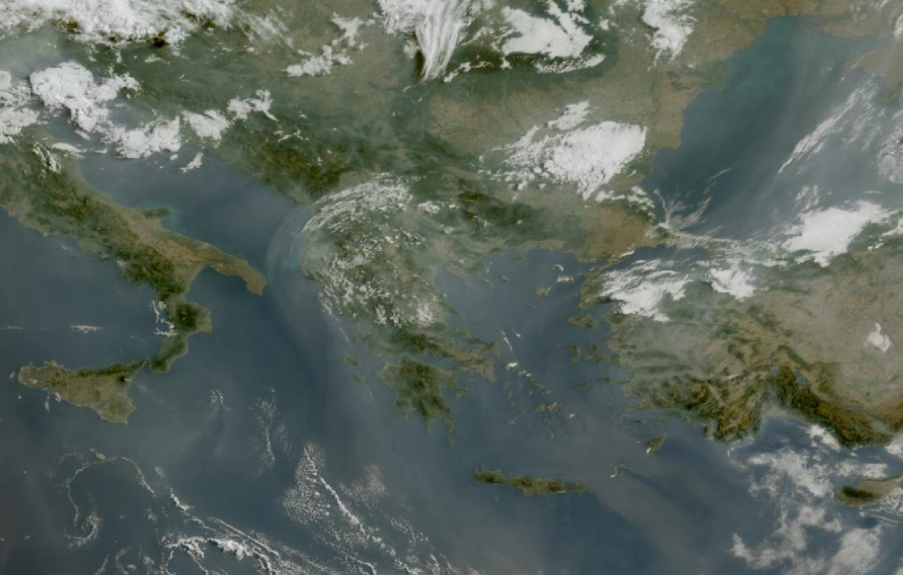Τελευταία δορυφορική εικόνα νεφοκάλυψης