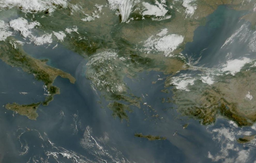 Τελευταία δορυφορική εικόνα νεφοκάλυψης