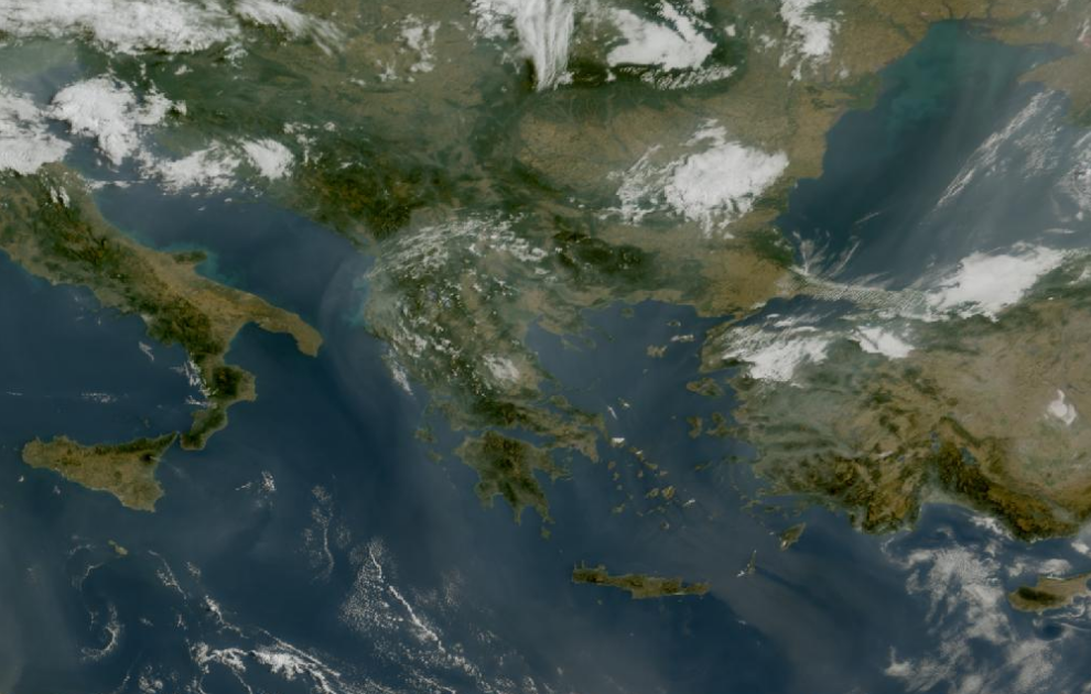 Τελευταία δορυφορική εικόνα νεφοκάλυψης