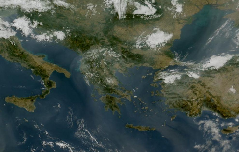 Τελευταία δορυφορική εικόνα νεφοκάλυψης