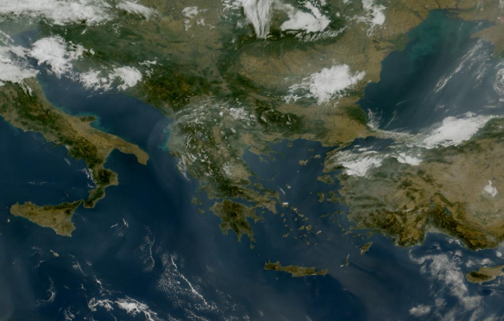 Τελευταία δορυφορική εικόνα νεφοκάλυψης