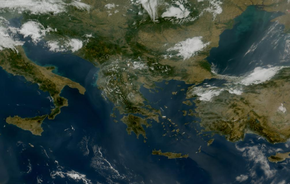 Τελευταία δορυφορική εικόνα νεφοκάλυψης