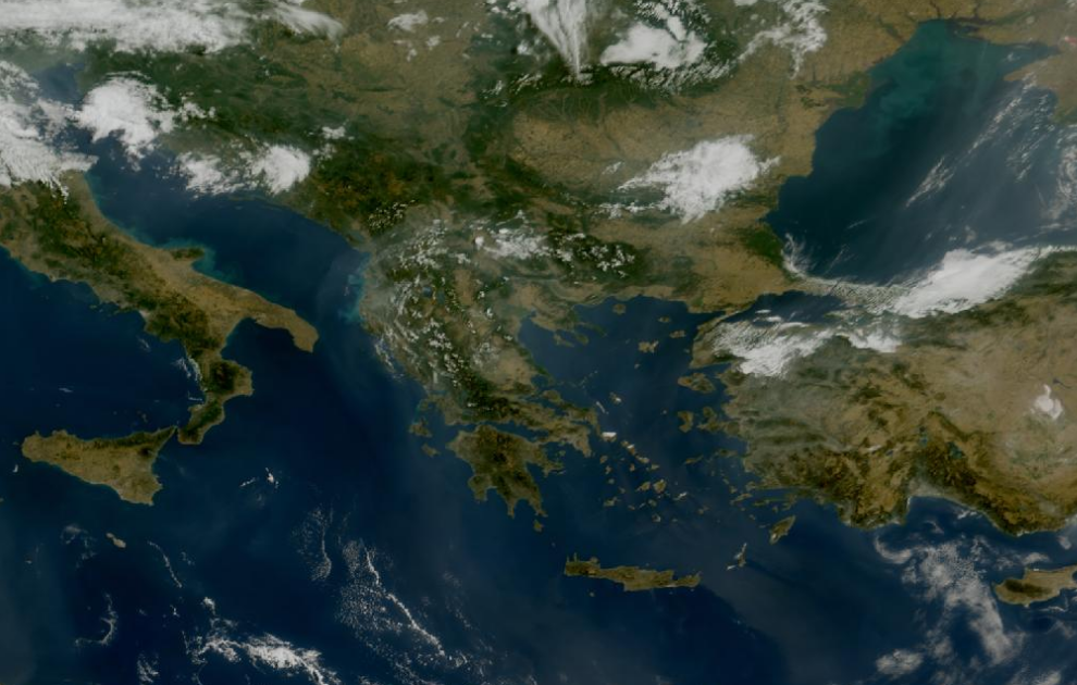 Τελευταία δορυφορική εικόνα νεφοκάλυψης