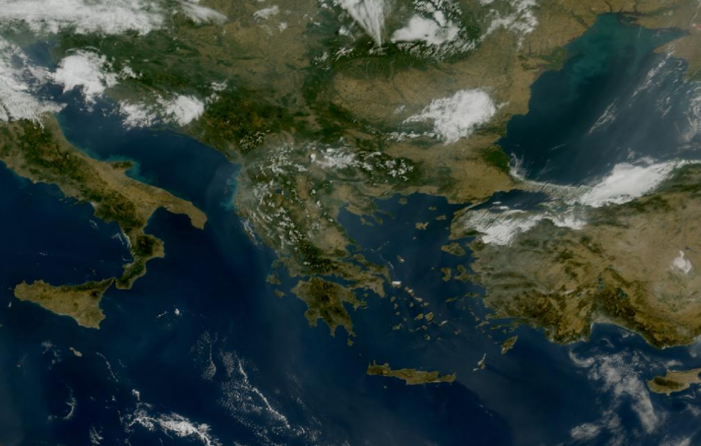 Τελευταία δορυφορική εικόνα νεφοκάλυψης