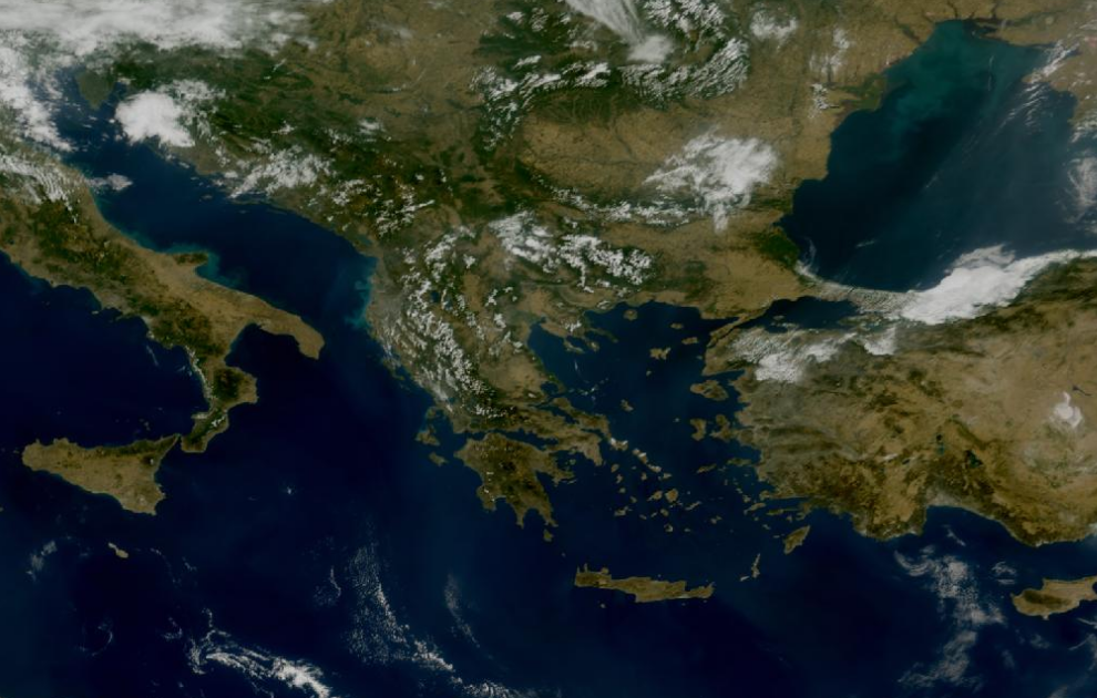 Τελευταία δορυφορική εικόνα νεφοκάλυψης