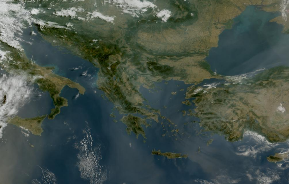 Τελευταία δορυφορική εικόνα νεφοκάλυψης