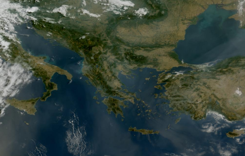 Τελευταία δορυφορική εικόνα νεφοκάλυψης
