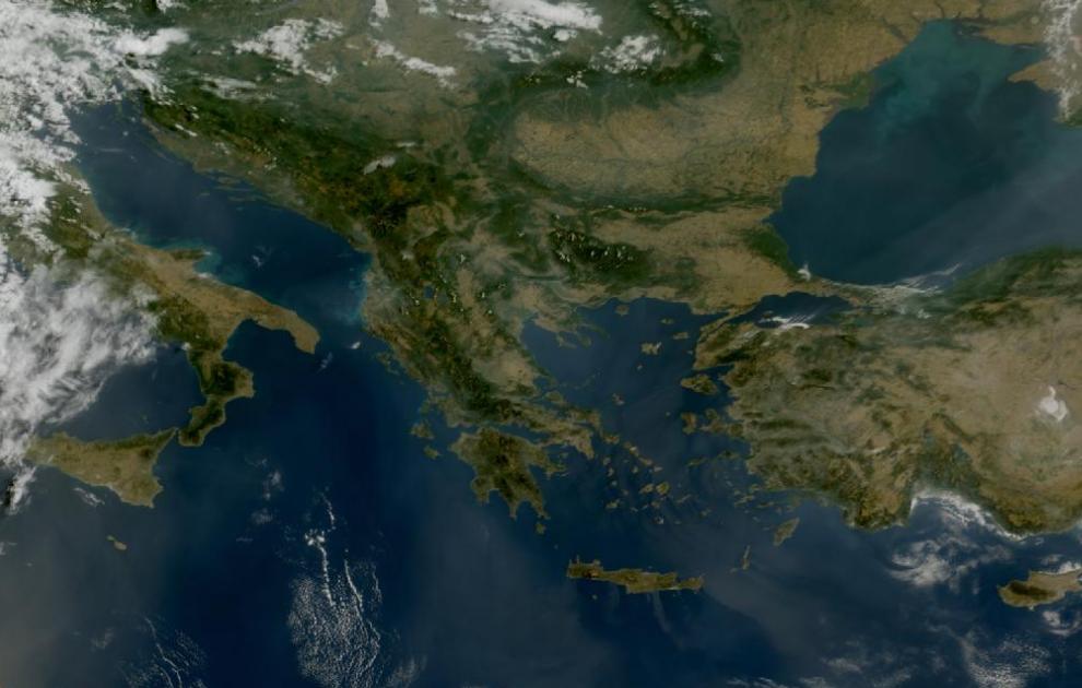 Τελευταία δορυφορική εικόνα νεφοκάλυψης