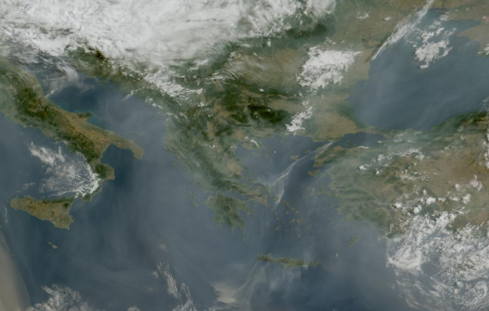 Τελευταία δορυφορική εικόνα νεφοκάλυψης