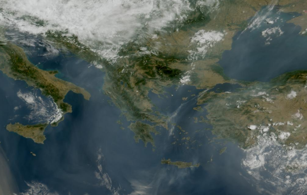 Τελευταία δορυφορική εικόνα νεφοκάλυψης
